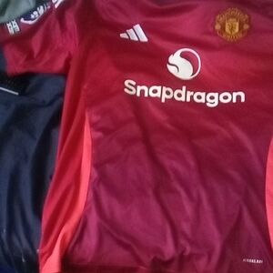 Adidas Red Soccer Jersey with White Accents